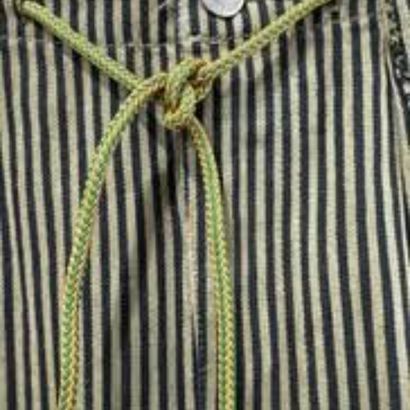 NWT Jaded Gypsy Olivia Gypsy Striped Shorts Harem Drop Crotch Boho Green $148 - Picture 4 of 5